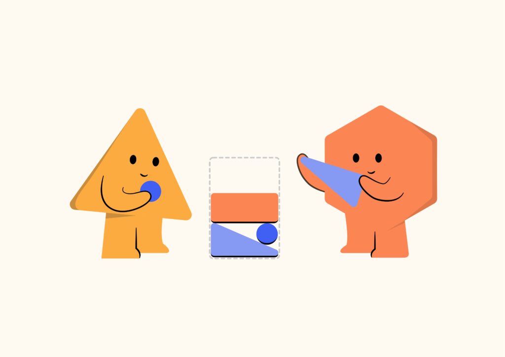 Two figures playing a game related to tutoring.