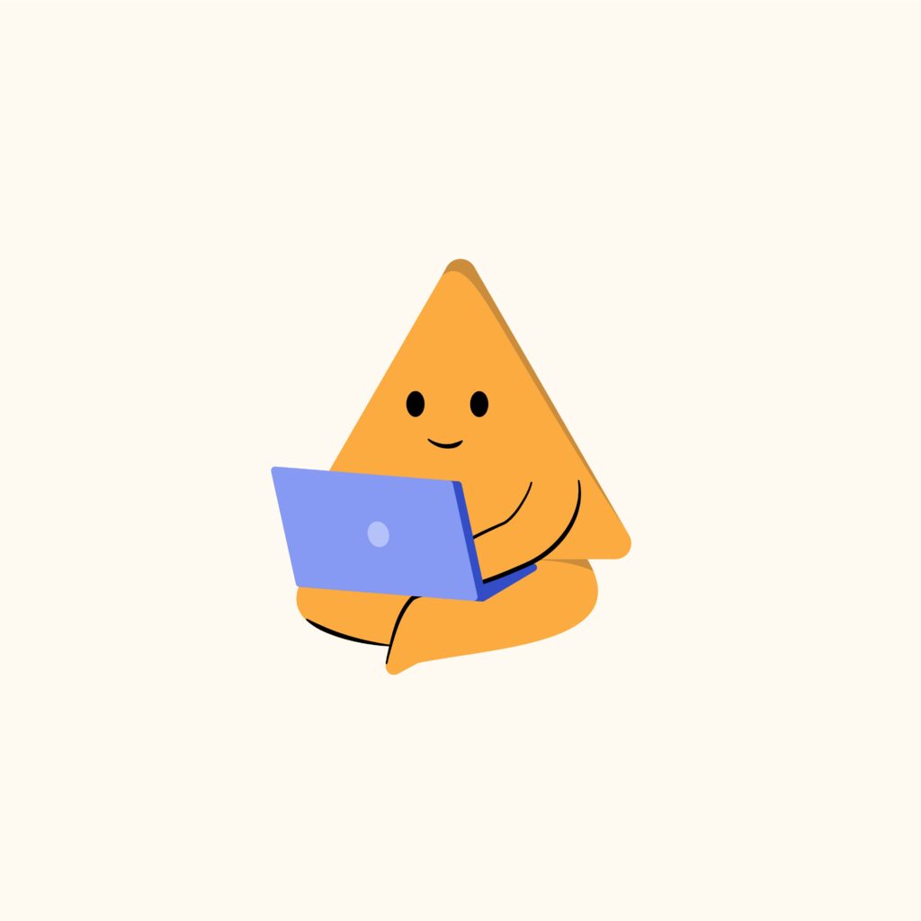 A figure looking at a laptop to book some tutoring.